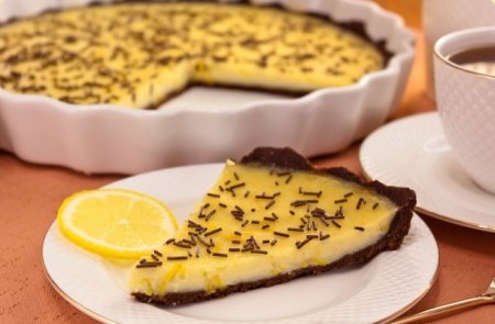 Шоколадный торт с лимонным кремом